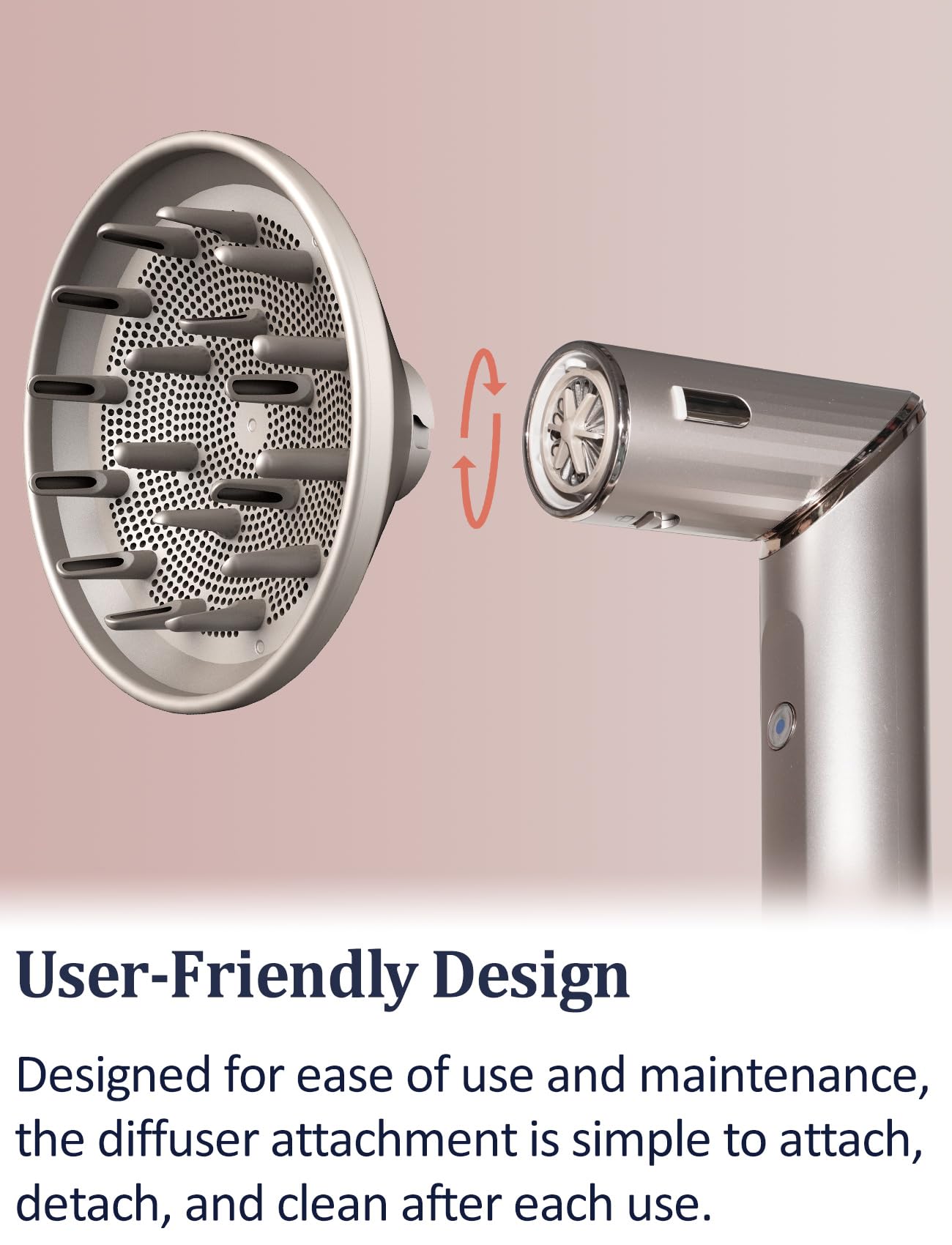 Diffuser Attachment for Shark FlexStyle Air Styling & Drying System, Enhance Natural Curls Accessories for Flex Style Dry Styler, Styling Tool for Wavy, Curly, Coily Hair, Grey