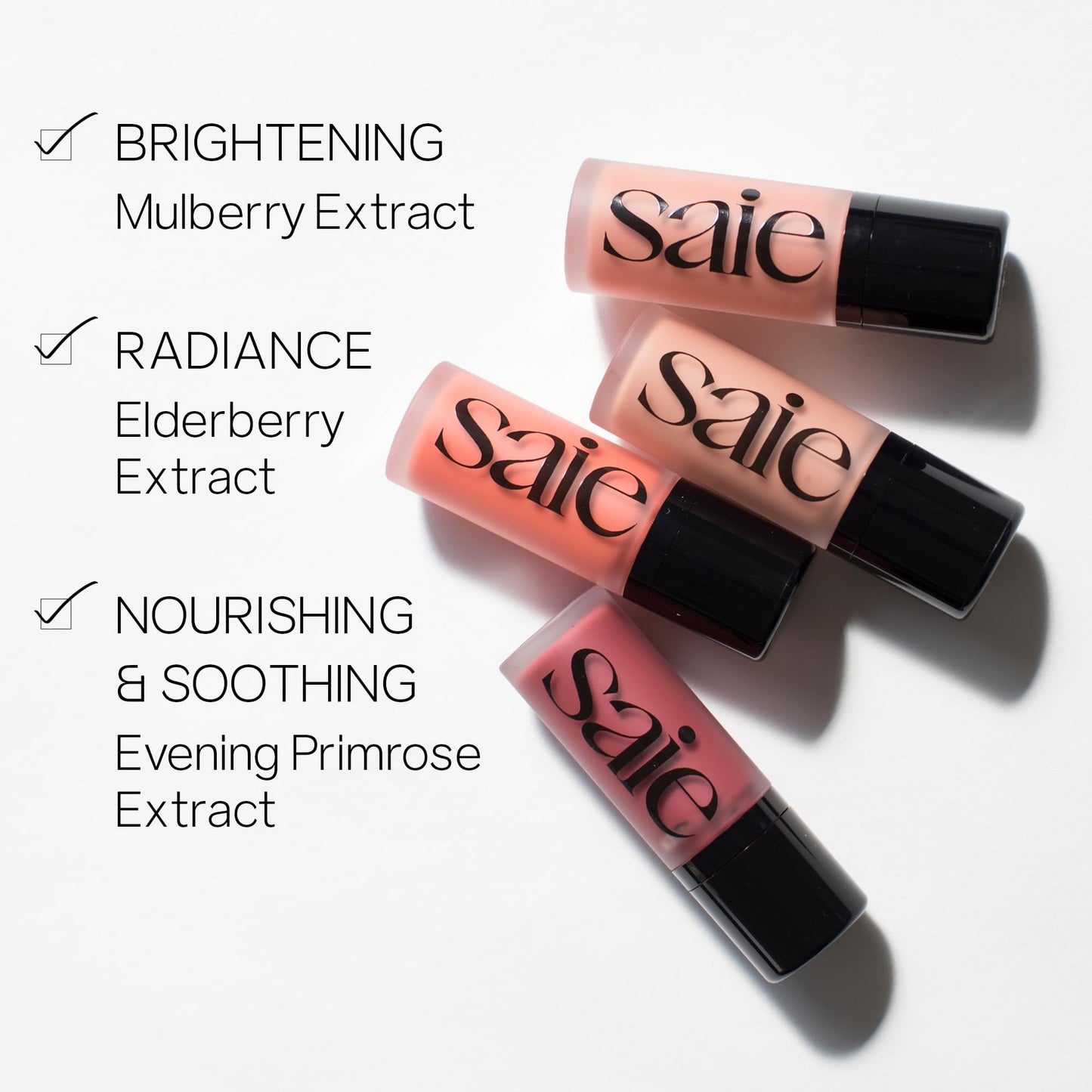 Saie Dew Liquid Blush for Cheeks - Hydrating Cream Blush Stick with a Blendable + Buildable Formula - Skincare Infused Dewy Cheek Tint for a Natural Flush - Glowy Makeup Essential - Sweetie (.40 oz)