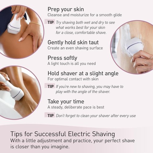 Panasonic Electric Shaver for Women, Cordless 4-Blade Shaver, Bikini Attachment, Pop-Up Trimmer, Wet Dry Operation - ES-AWL8AV (Purple)