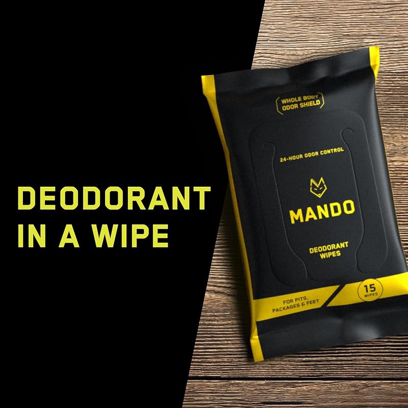 Acidified Deodorant Wipes with Mandelic Acid, Aluminum Free - 15 Count (Pack of 6) - Cool Cucumber
