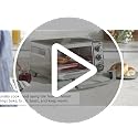 Toaster Oven 4-Slice Countertop Toaster Oven with 4 Functions – Removable Crumb Tray