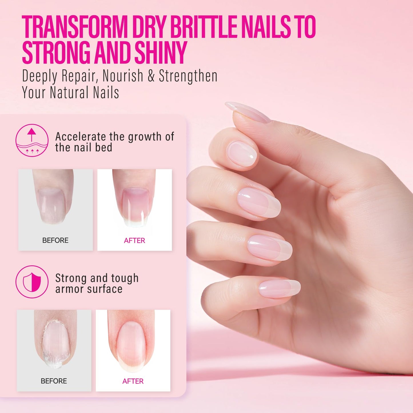 Nail Cuticle Repair Oil Pen: Strengthener Growth Treatment for Dry Damaged Cuticles - Natural Plant Formula Serum for Home Daily Nail Care Travel Manicure Salon - for Women Men Girls Beginners