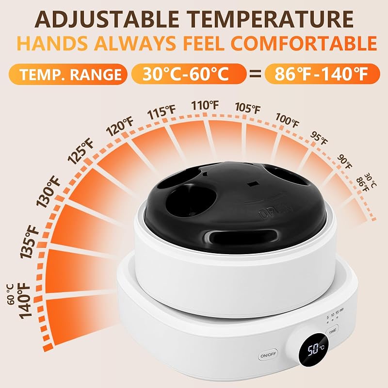 Electric Nail Soaking Bowl with Precise Temperature Control 86–140°F | NB3