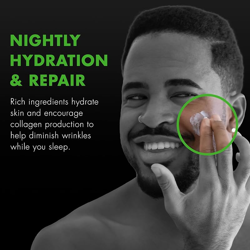 PM Nighttime Face Moisturizer for Men - Sensitive Skin, 2 Fl Oz