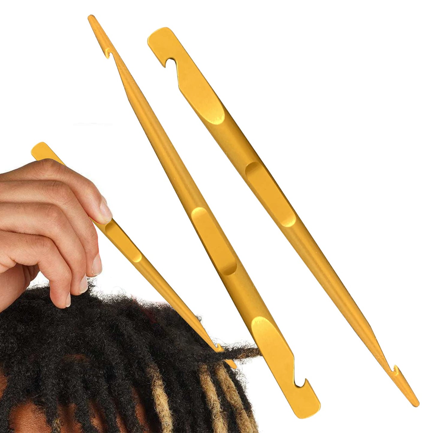 2PC Interlocking tool， for locs Microlock Retighten Tools Effortless for Dreadlocks and Sisterlocks Hairstyles Needles Sister Loc Dreadlock Interlocking Instant Locs Nappy Locs Wick Tool for Dreads