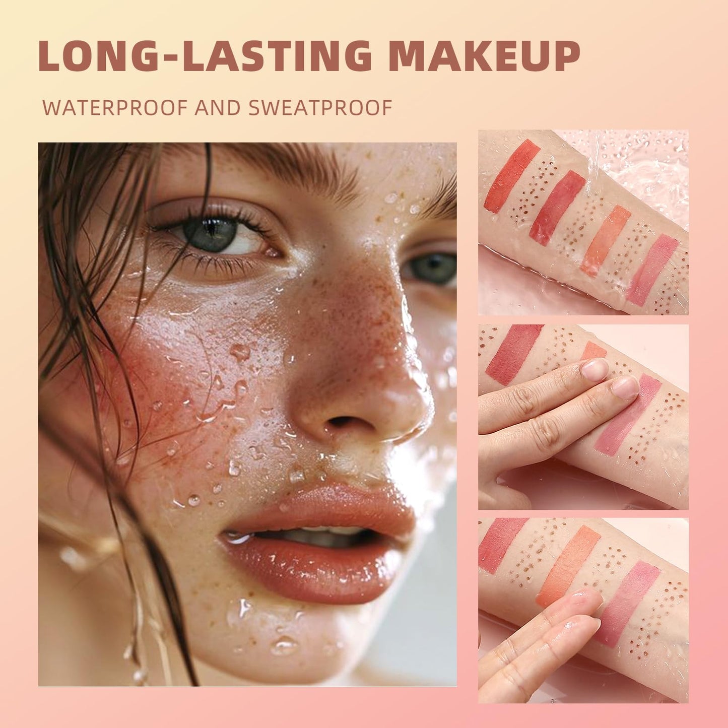 2-in-1 Freckle & Blush Pen Pro Kit: Light Ash Brown Faux Freckle Stamp + Dusty Rose Liquid Blush | Waterproof, Natural Finish | (04)
