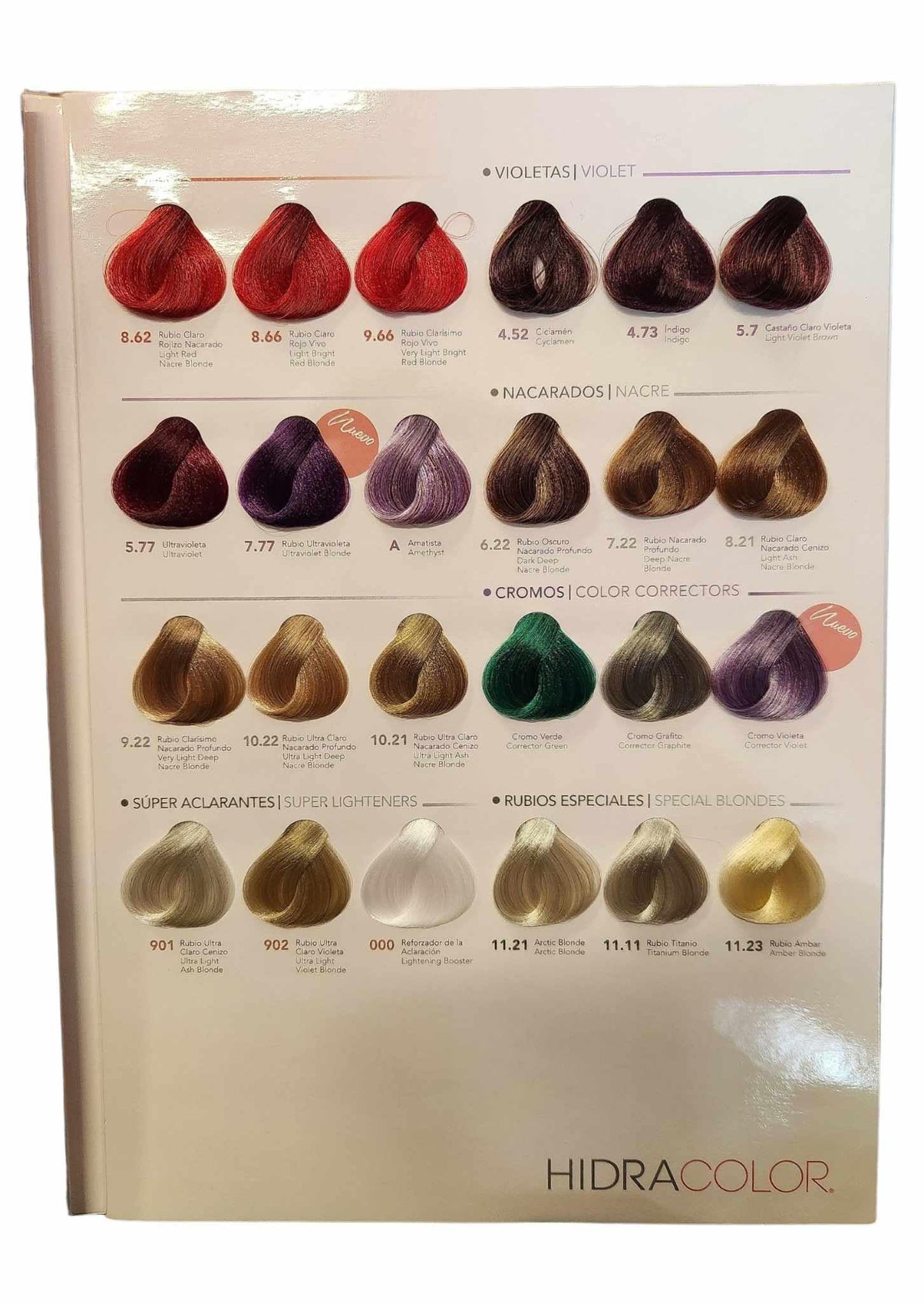Hidracolor Professional Hair Color Cream, 3.04 fl oz, Violetas, Nacarados, Cromos, Rubios, Extracts Formula (7,22 Rubio Nacarado Profundo, 3.04 Fl Oz)