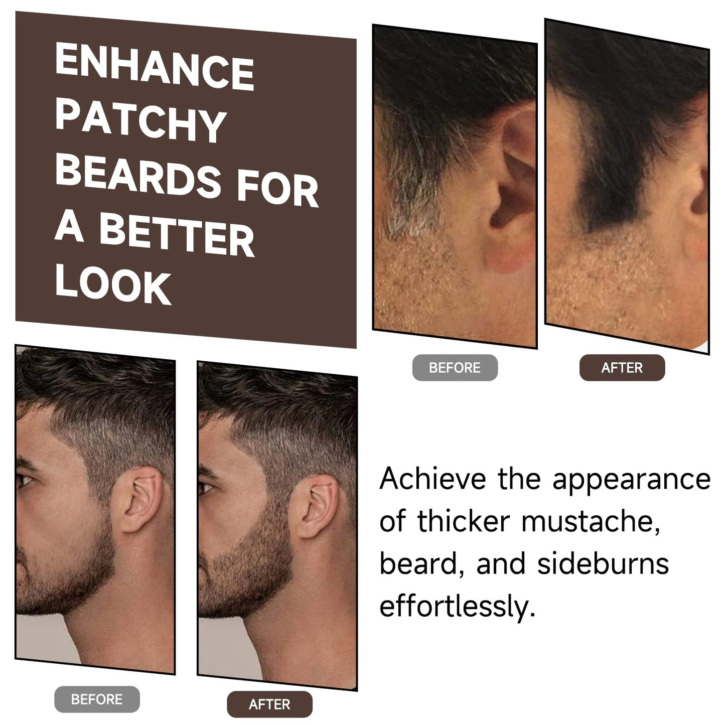 MIFELOY 2 Pack Root Touch Up and Gray Coverage Powder for Hair, Beard, Eyebrow, and Thinning Hairline - Dark Brown