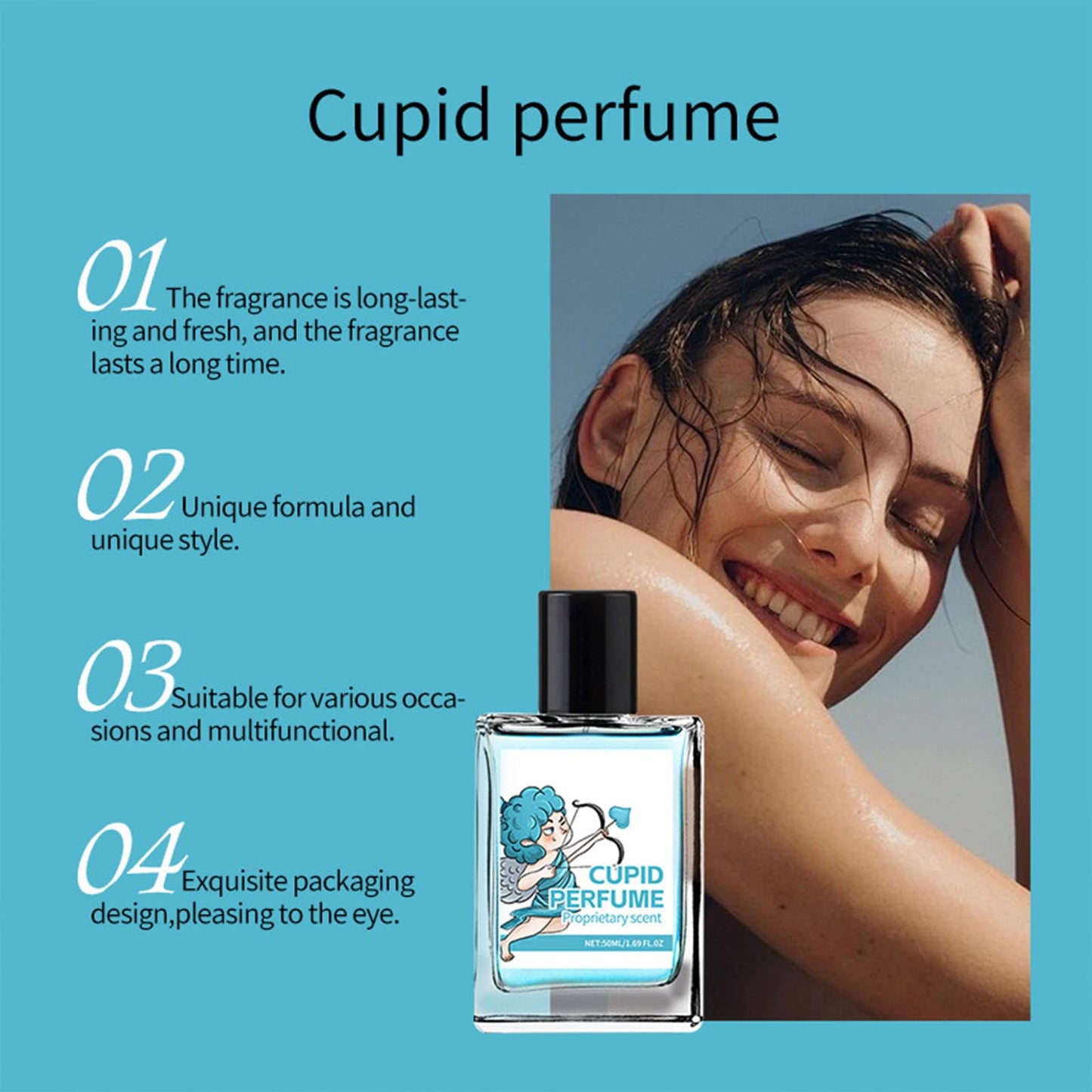 Cupios Cologne for Men Hypnosis 2.0, Natural Herbal Fragrance, Improve Your Charm, EDP Perfume Spray 50ml