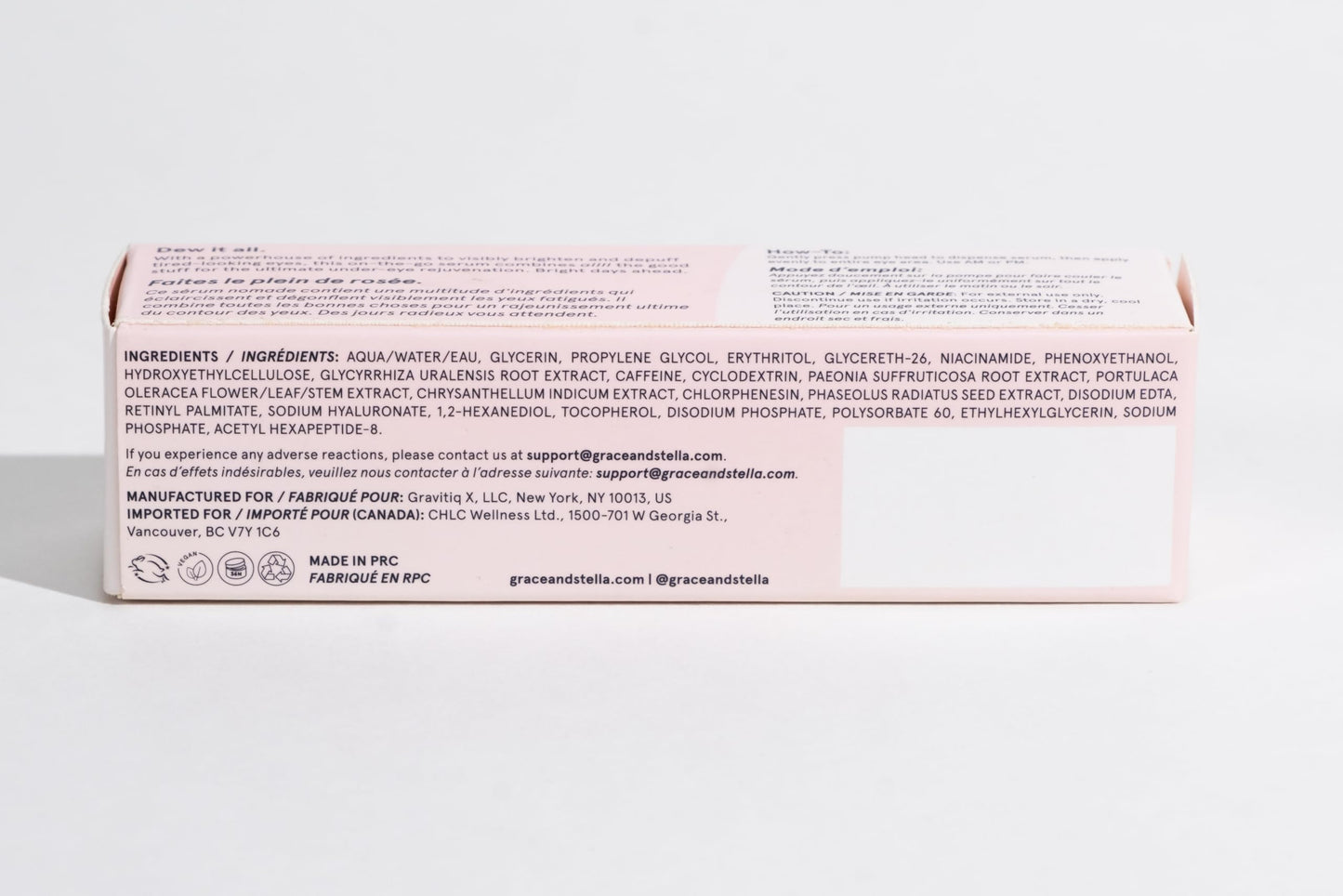 grace & stella Under Eye Brightener Roller - Airplane Travel Essentials - Travel Size Toiletries - Retinol & Caffeine Eye Serum for Puffiness, Dark Circles, Wrinkles - Vegan Skincare (15ml / 0.51floz)