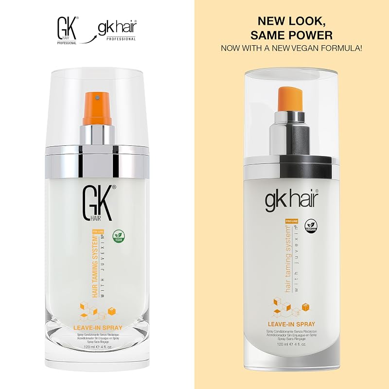 GK Hair Keratin Leave-In Conditioner Spray - Lightweight Detangler & Heat Protectant, 4 Fl Oz