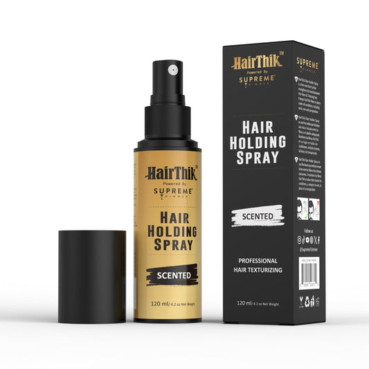 Supreme Trimmer Water Resistant Hair Fiber Holding Spray | Strengthens and Locks Bond Between Fibers & Thinning Hair | Professional Hair Texturizer | HFH1/SS, 120ml, Scented