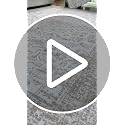 Blue 8ft Boho Round Rug - Vintage Non-Slip Washable Floor Carpet for Living Room