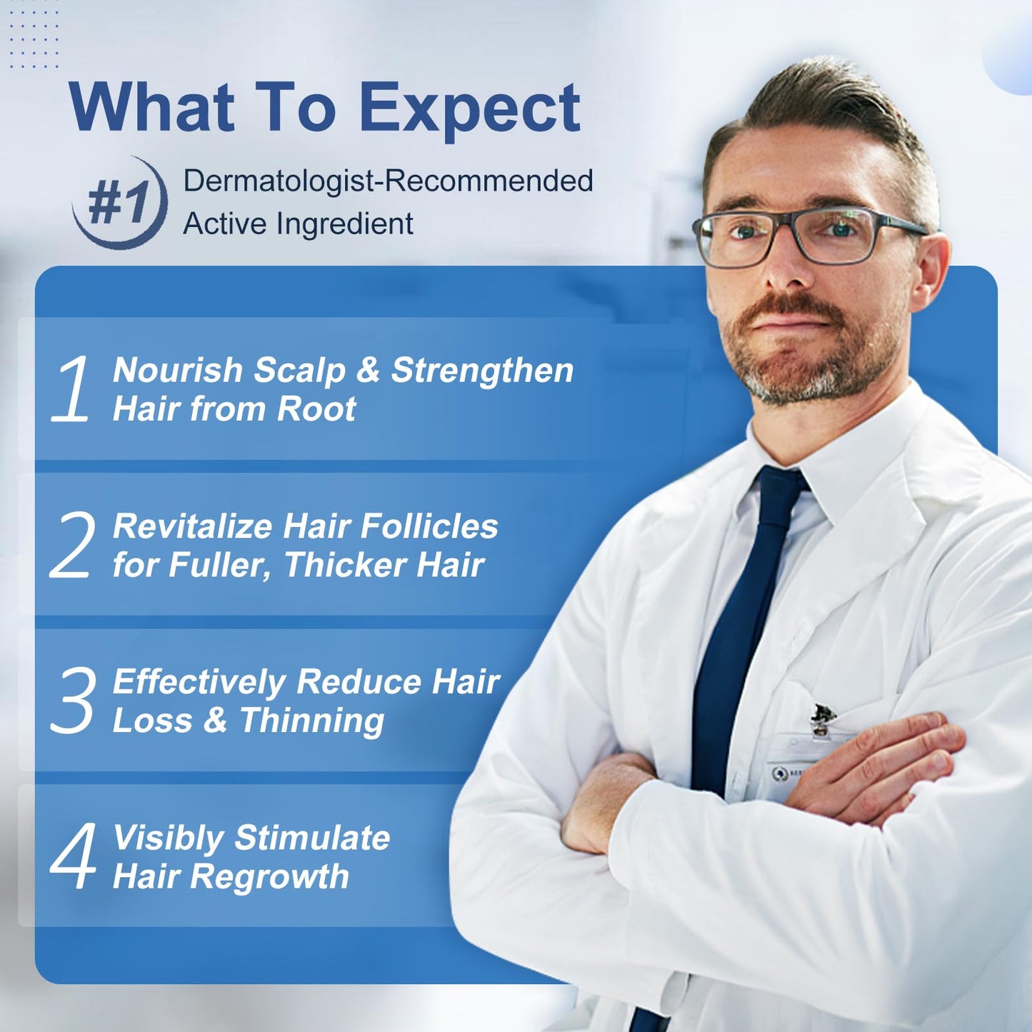 5% Minoxidil Foam with Biotin – Hair & Beard Growth Treatment for Men & Women, Fragrance-Free, Non-Greasy, 4-Month Supply (8.44oz), Clinically Trusted Formula ERYLVEKA