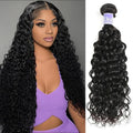 Brazilian Water Wave Hair Bundles 10-26in 100g 1B# Natural Black 100% Human Virgin