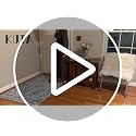 Blue Floral Washable Runner Rug 2.6x16 Feet Non-Slip Hallway Carpet