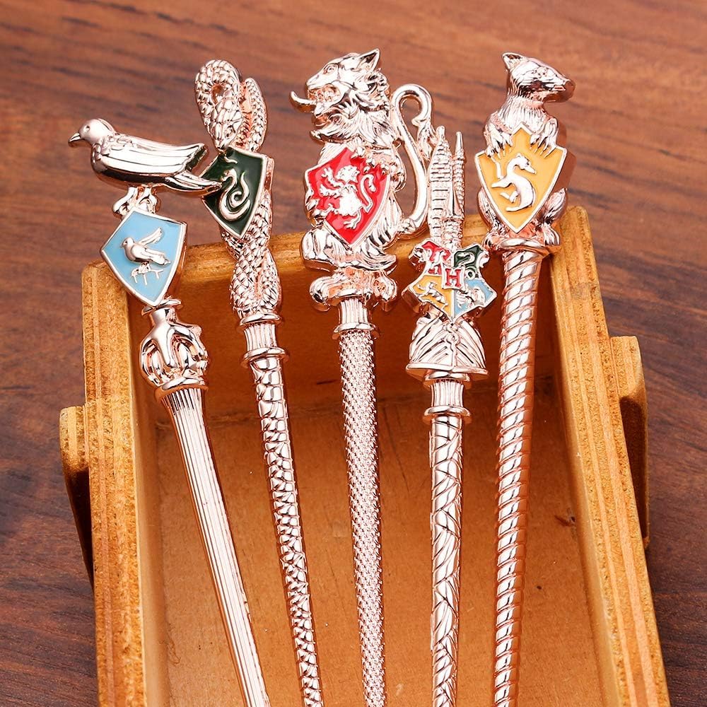 【2 Color Options】 Harry Gifts Potter Metal Makeup Brushes Set Gifts Wi-zard Wand Makeup Brushes Set for Women Magic Eye Shadow Eyeliner Blending Lip Brush - Brushes Holder Pot Not Included