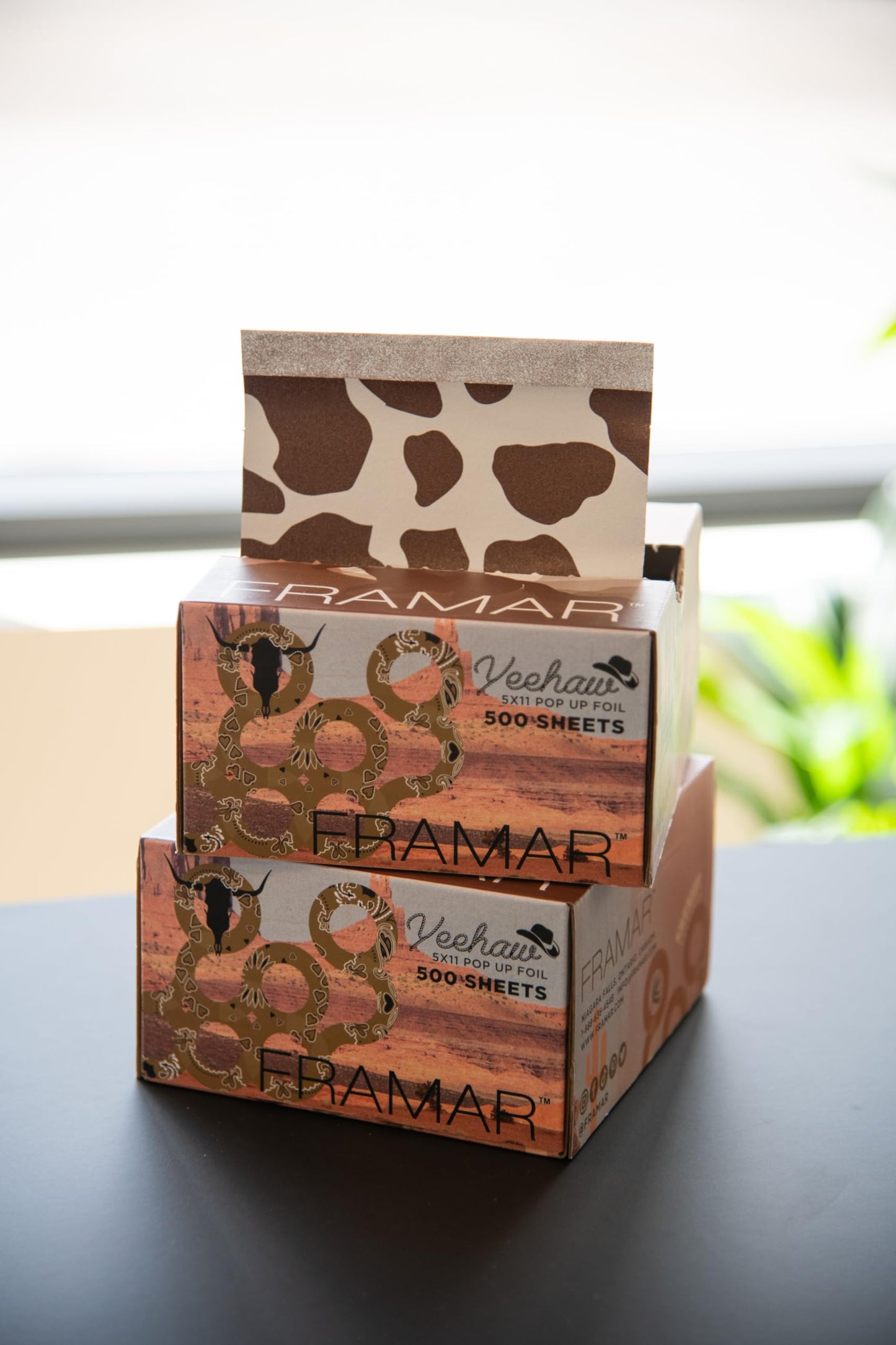 Framar Yeehaw Hair Foils For Highlighting - Pop Up Hair Foil For Hair Highlighting, Highlight Foils For Hair, Aluminum Foil Sheets, Salon Foils For Hair Stylist, Non Slip 500 Pop Up Foil Sheets