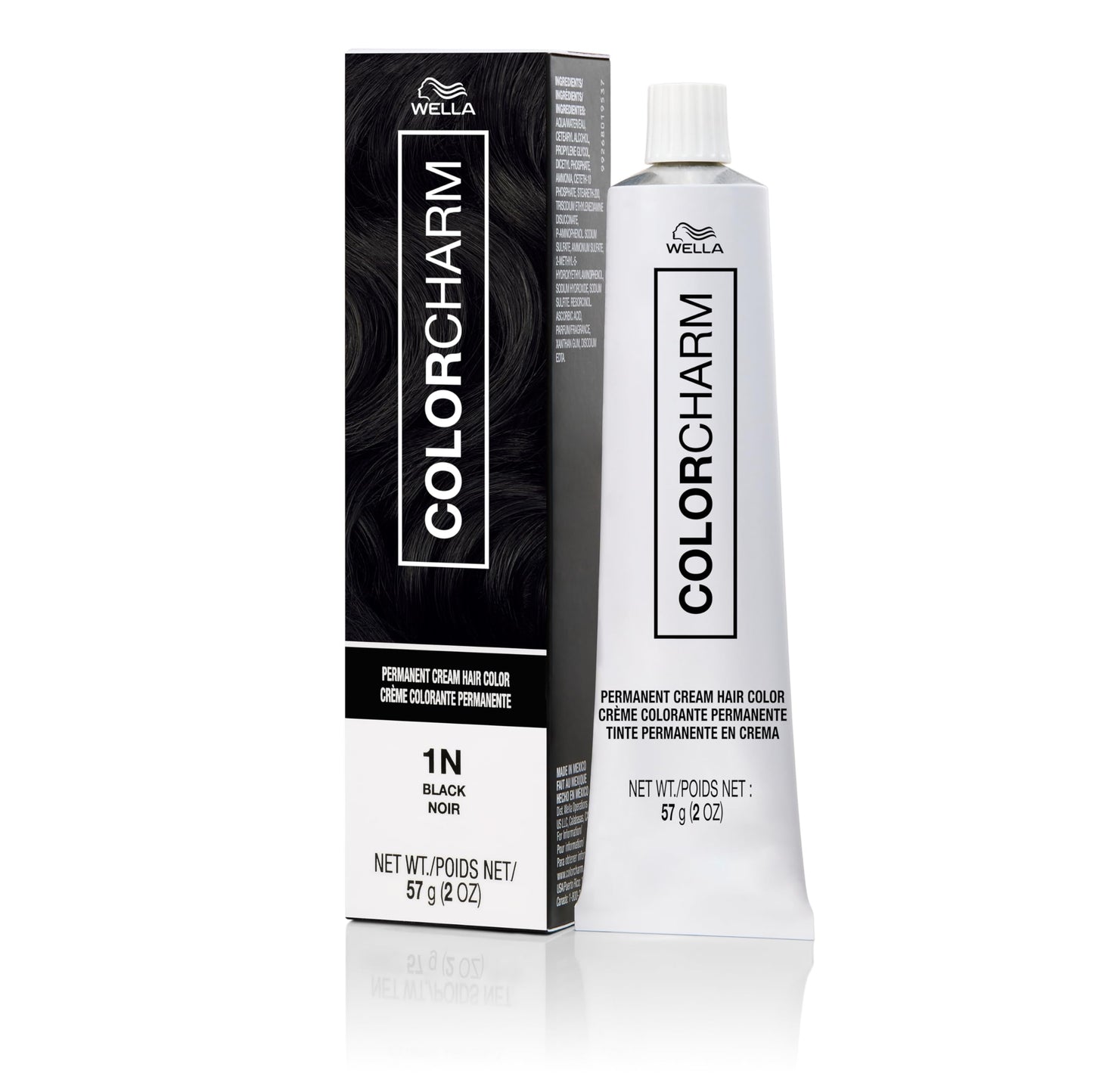COLORCHARM Permanent Cream Hair Color, 1N Black, 2 oz.