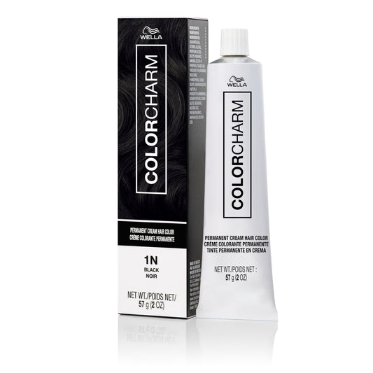 COLORCHARM Permanent Cream Hair Color, 1N Black, 2 oz.