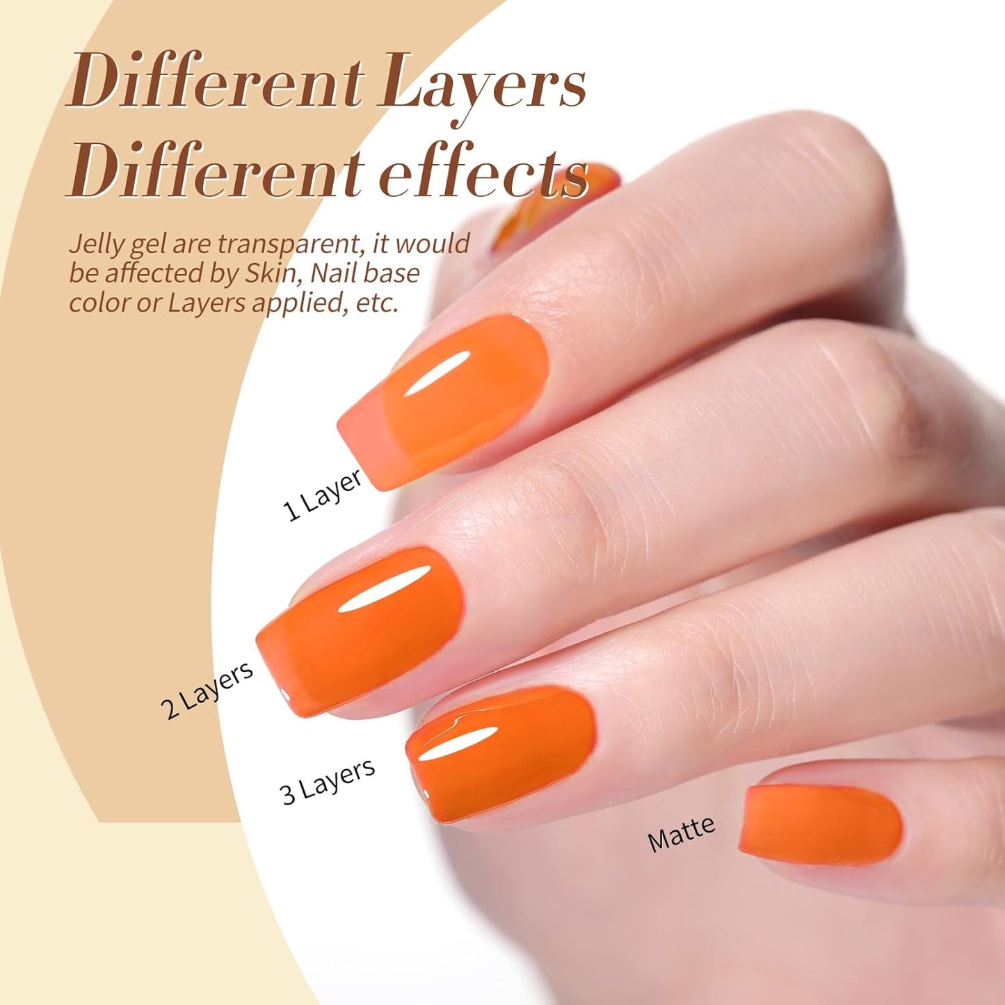 Born Pretty Neon Jelly Gel Nail Polish Set - Halloween Colors, Soak Off UV/LED for Salon & DIY