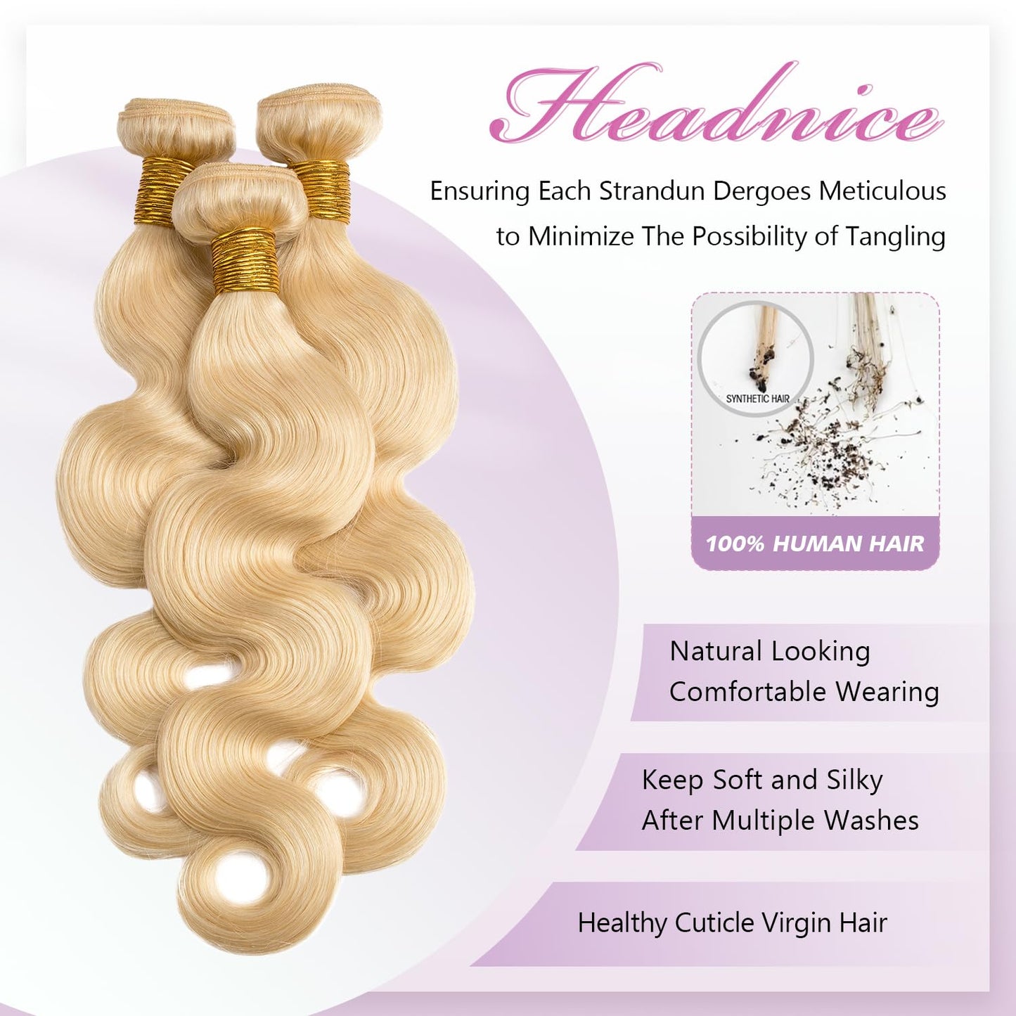 613 Blonde Bundles Human Hair Body Wave 28 30 32 Inch 100% Unprocessed Brailizn Virgin Human Hair 3 Bundles Body Wave Machine Double Weft 613 Bundle 300G