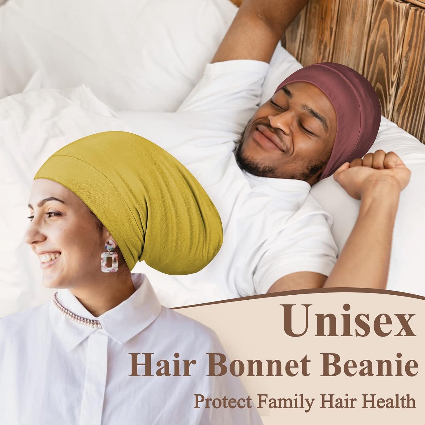 100% Silk Dreadlock Cap & Bonnet for Sleeping - Extra Large Hair Cover for Men & Women