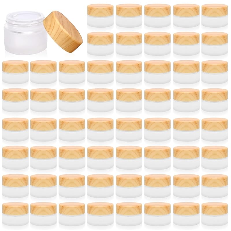 64 Pcs Glass Cosmetic Jars 5g with Leak-Proof Lids – Ideal DIY Cream Containers (Variation of THIS listing: 64+5 Gram)
