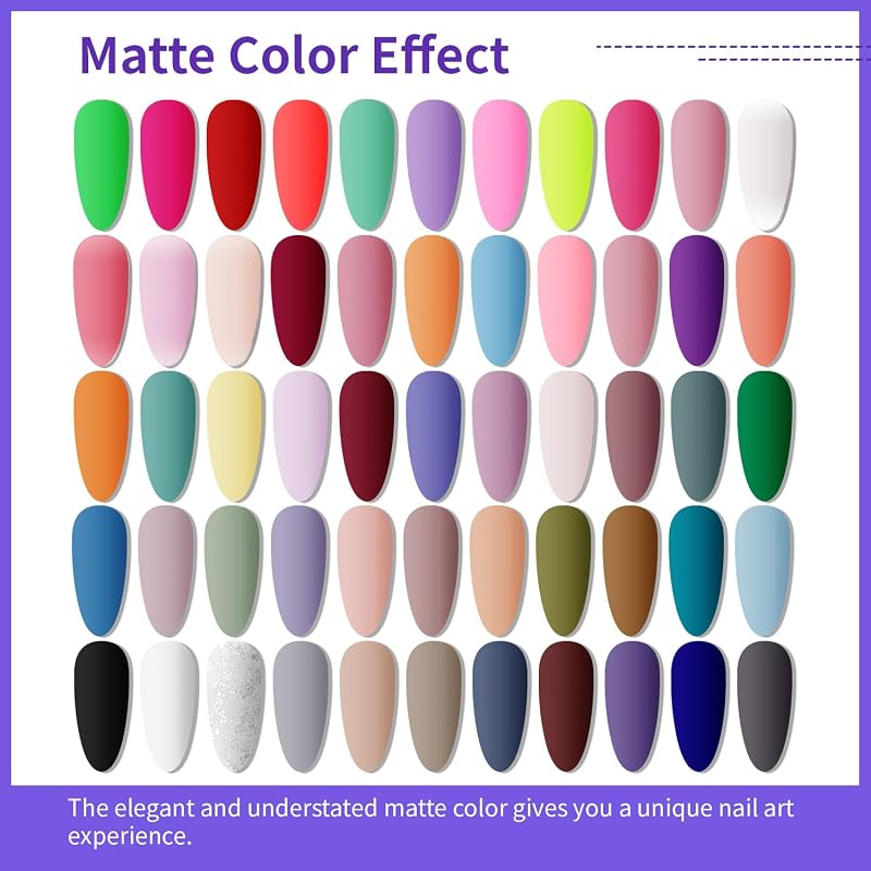 Variation of THIS listing: JODSONE Gel Nail Polish Kit with UV Light 60 Pcs, 55 Colors Set-08