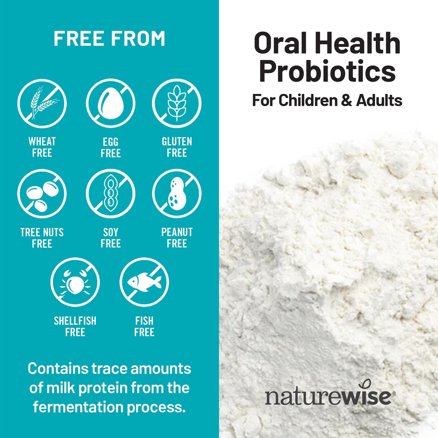 NatureWise Oral Probiotics for Teeth and Gums + Fresh Breath* - Chewable Sugar-Free Mint Tablet - Lactobacillus reuteri Chewable - Oral Health Probiotics For Kids & Adults - 50 Count[50-Day Supply]