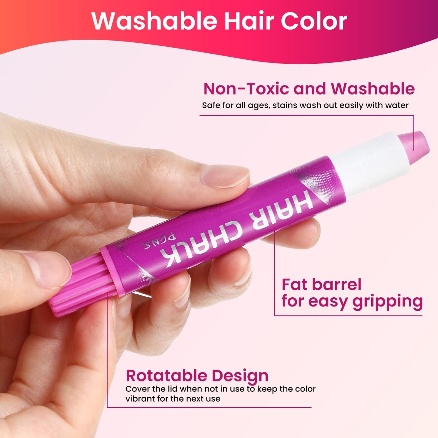 MeiduGaga Hair Chalk for Girls Makeup Kit, 10 Temporary Color Washable Gift Great for Kids Age 5 6 7 8 9 10-13 Years Old, Birthday Christmas Cosplay Hair DIY Party