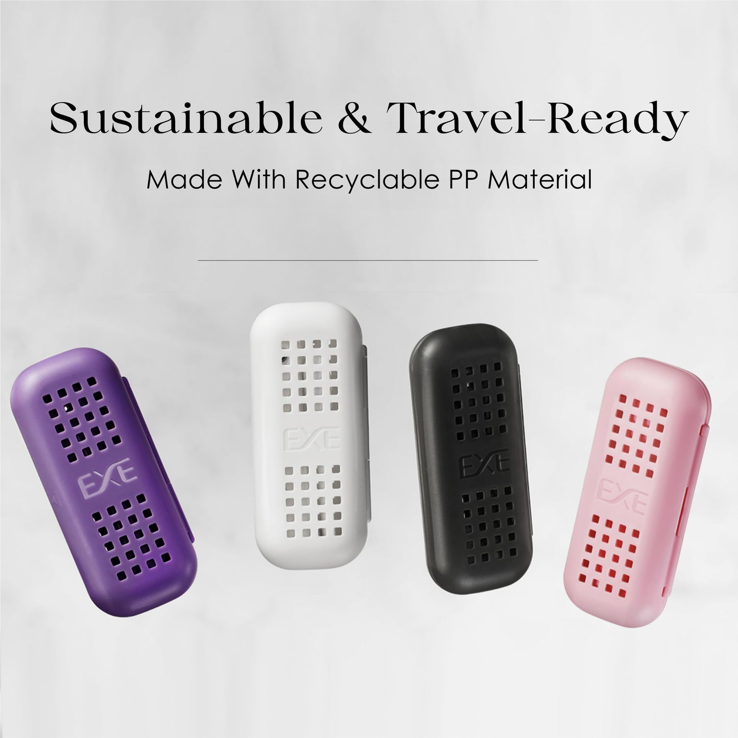 Minibox Folding Travel Toothbrush with Dual-Length Bristles & Case, Compact Mini Design for Business Trips, Camping, and Outdoor Activities, 1 Pack with 2 Extra Replaceable Brush Heads, Black