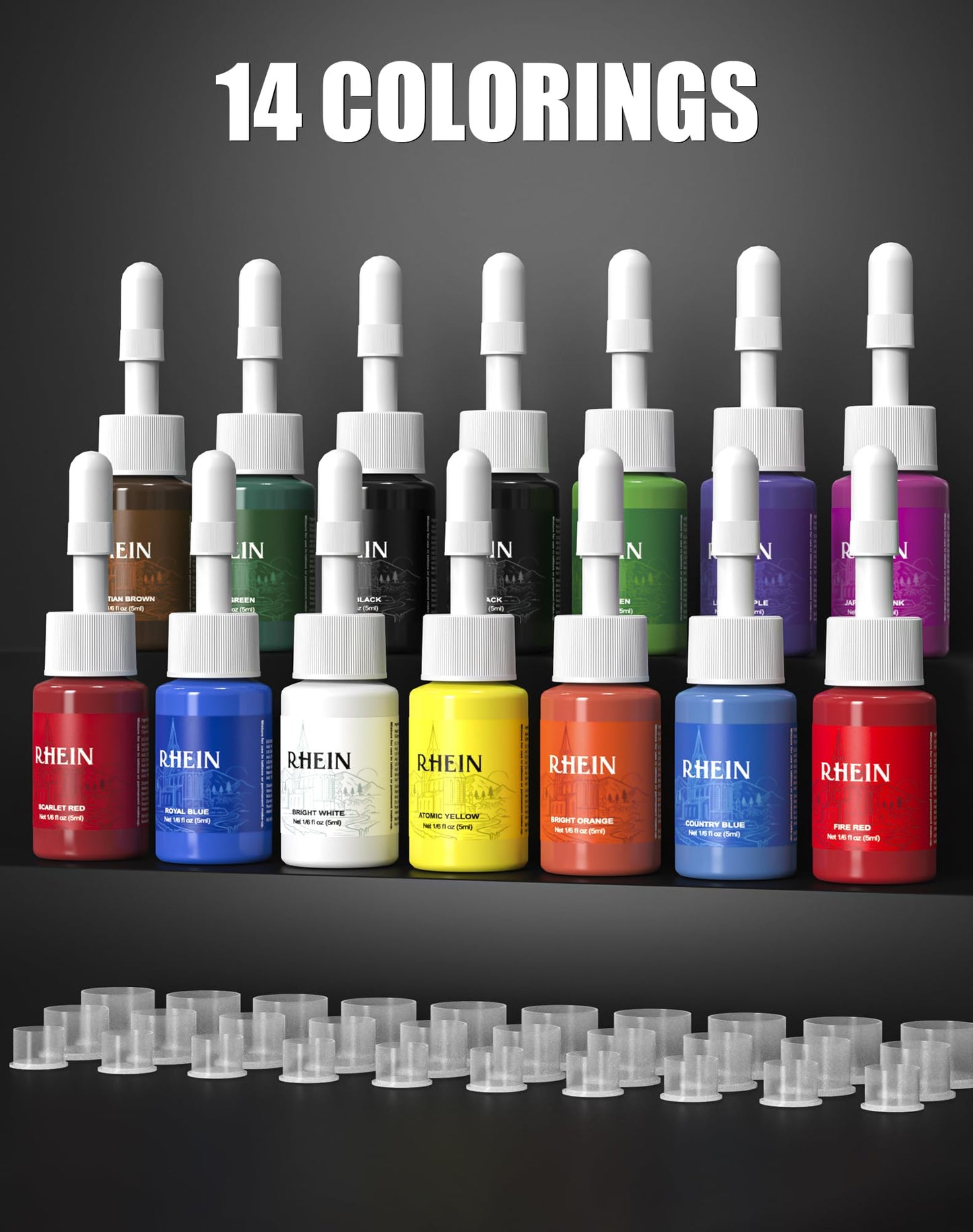 Tattoo Kit Tattoo Gun Complete Wireless Tattoo Machine Kit 2 Tattoo Batteries 20 Cartridge Needles 14 Ink Color Set for Supply RNP28KIT-1