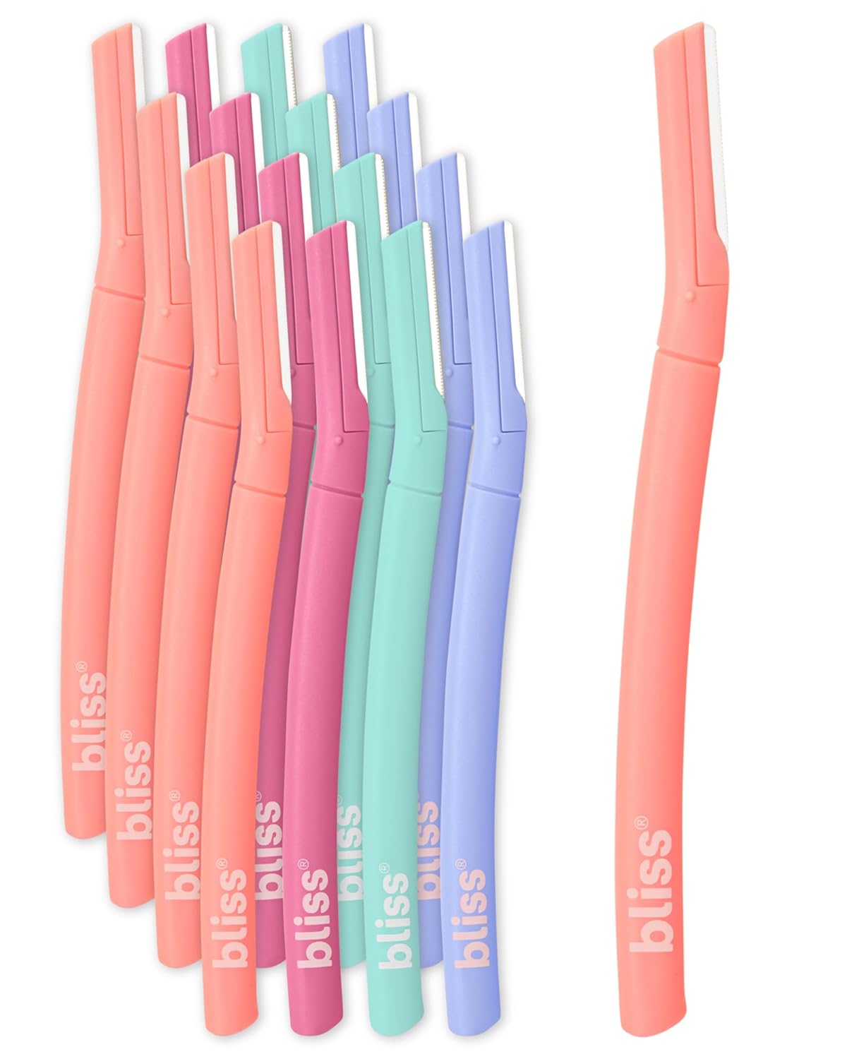 Bliss Dermaplaning Tools 2-Pack | Stainless Steel Facial Exfoliator & Eyebrow Razor