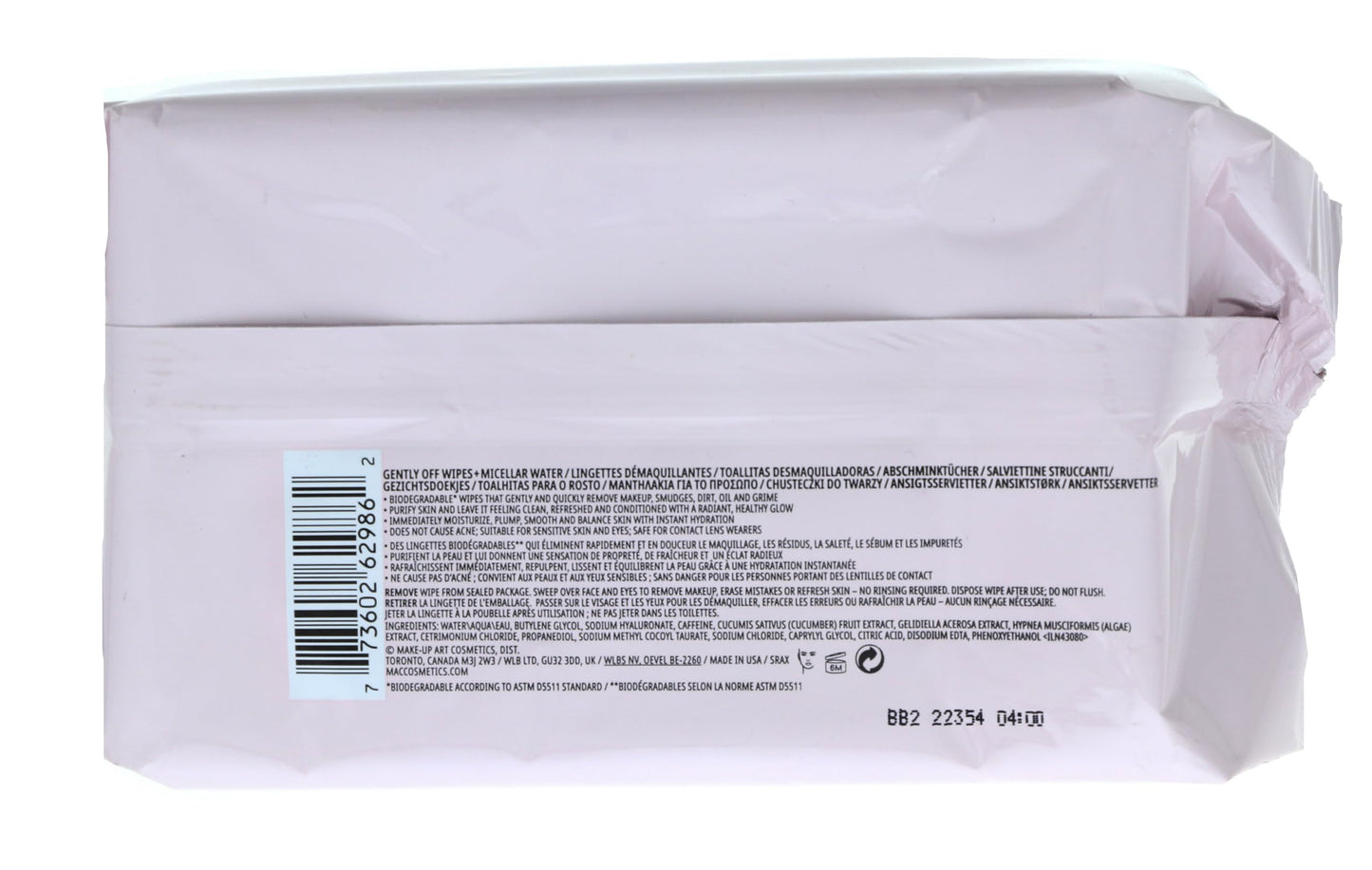 Gently Off Wipes + Micellar Water - 80 sheets