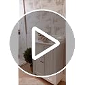 VASAGLE Bathroom Floor Storage Cabinet with Adjustable Shelves, 2-Door, Cloud White - 31.5"