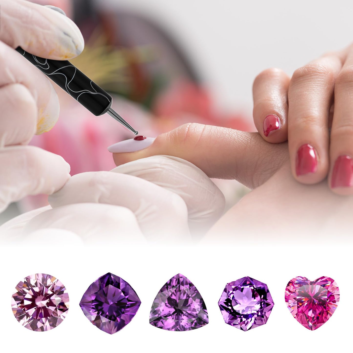 4 Pcs French Tip Brush Nail Art Brush Tools for Builder Gel Dotting Tools Kit Design Nail Polish Supplies Professional Manicure Cuticle Clean Up Small Detail Painting 3D Acrylic Brushes