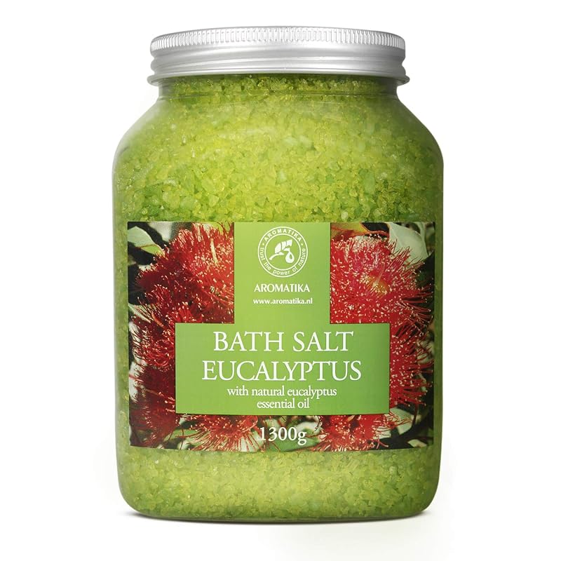 Sea Salt Bath with Eucalyptus Essential Oil 46 oz – Relaxing, Sleep Support Bath Salts