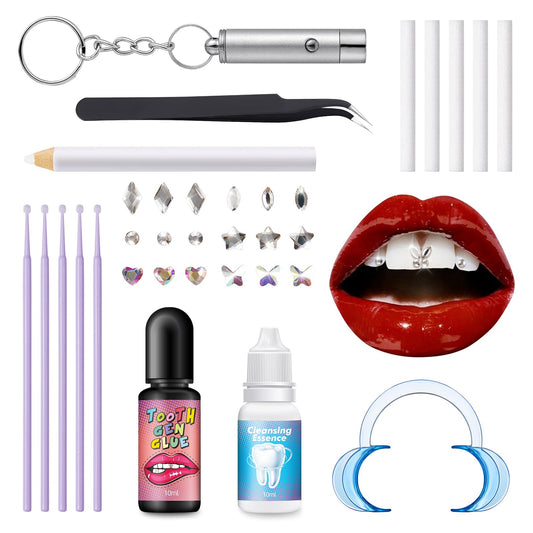 Nelikoo DIY Teeth Crystals Jewelry Kit - Fashionable Tooth Gems for Teeth