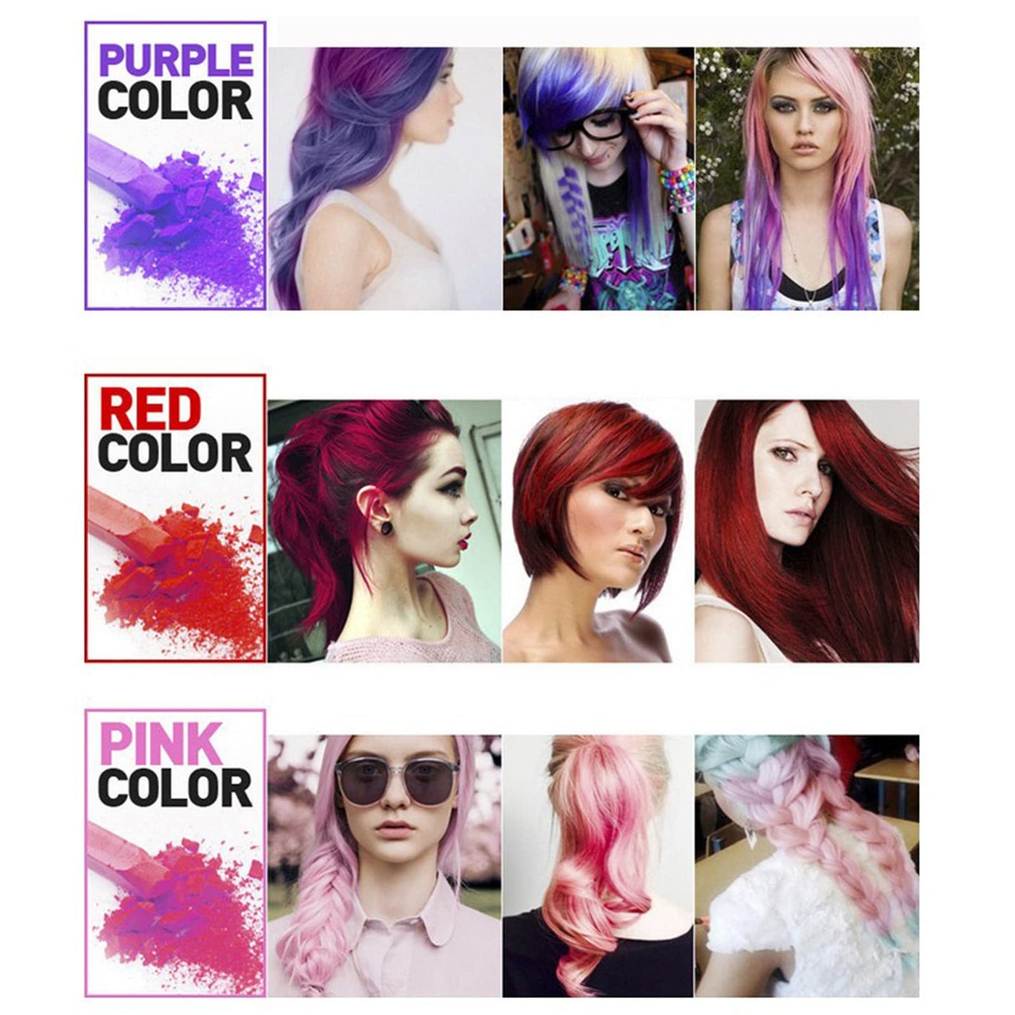Joyeee 24 Colors Hair Chalk for Birthday, Cosplay, and Masquerade - Washable, Easy Application, Christmas Gifts for Girls and Teens