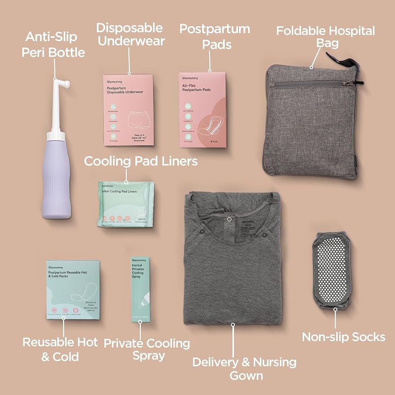 Ultimate Postpartum Recovery Essentials Kit - Labor & Delivery, Glamommy