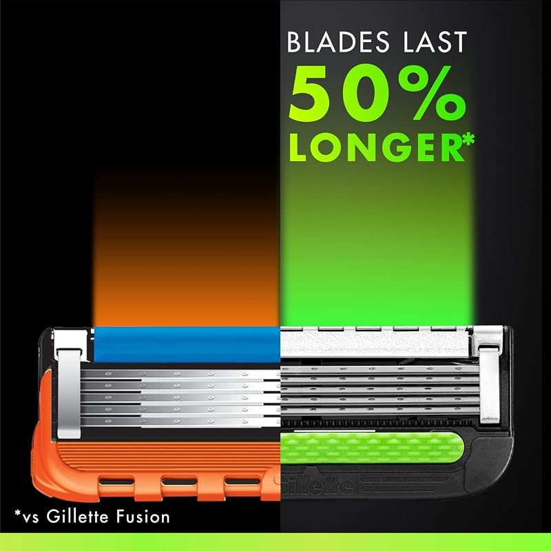 GilletteLabs Razor Refills for Men - 6 Refills + 7oz Rapid Foaming Shave Gel (Variation: 6 Count)