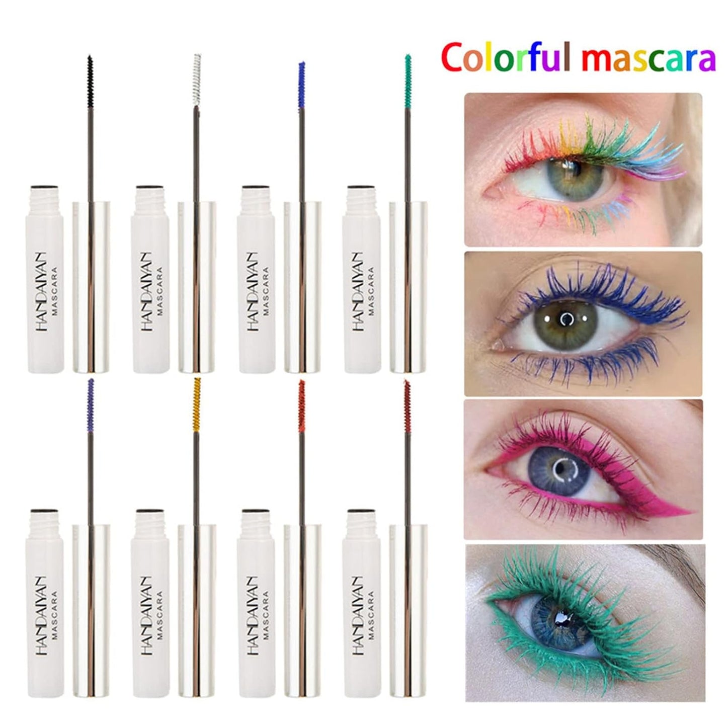 Colored Mascara Set - 9 Waterproof Shades for Long-Lasting Eye Makeup - Perfect Mother's Day Gift