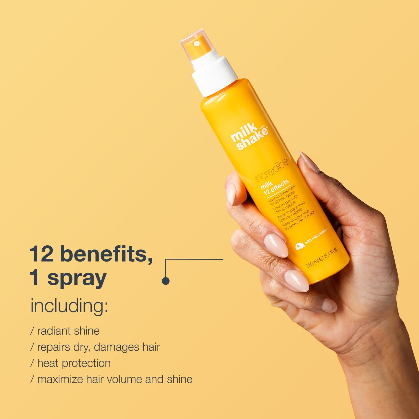 milk_shake Incredible Milk - Leave-In Hair Treatment for All Hair Types | Renews Detangles and Repairs Damaged Hair | 5.1 fl oz (150 ml)