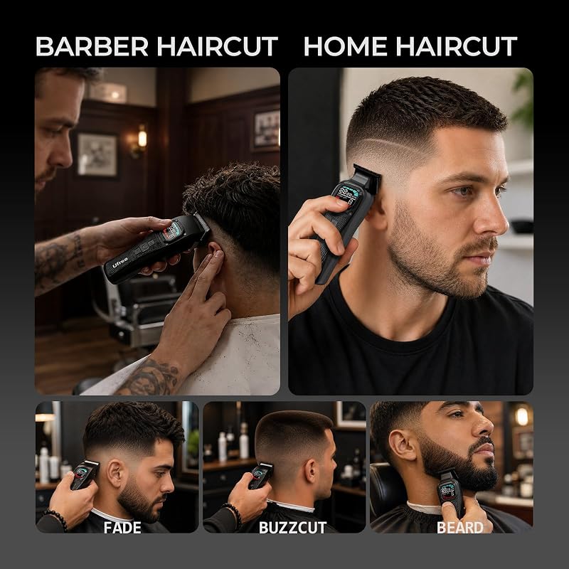 Hair Clippers for Men with 9000 RPM Motor, DLC Blades, 5 Speeds