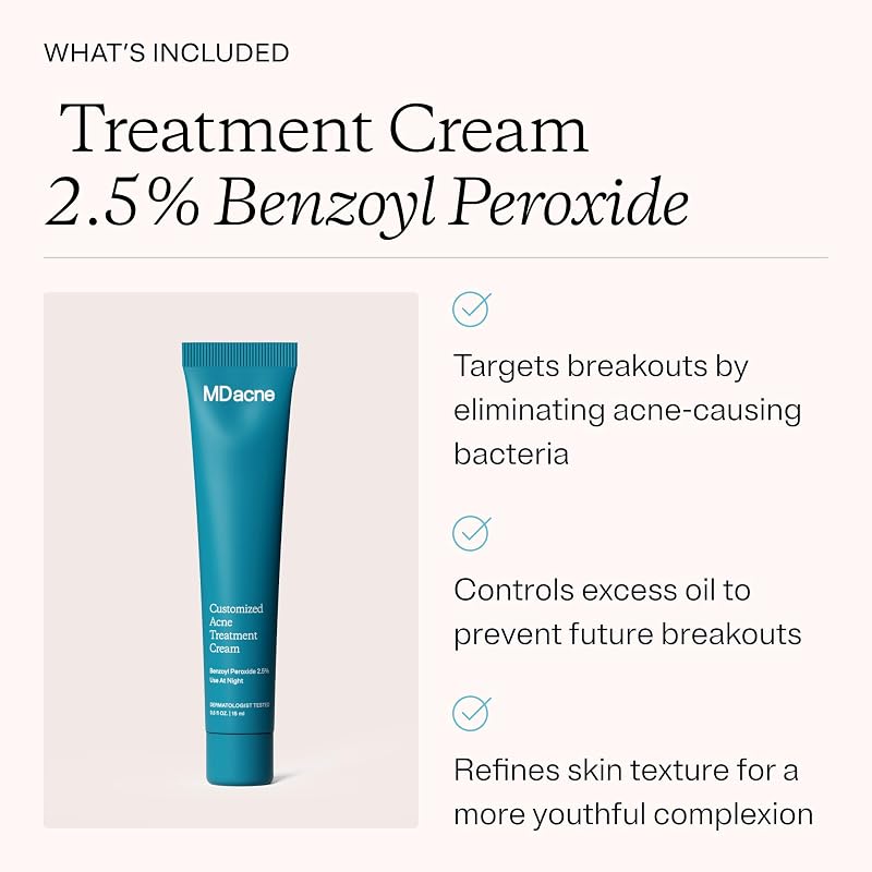 3-Step Acne Treatment Kit with Benzoyl Peroxide 2.5% — 60 Day Supply, 2 Count