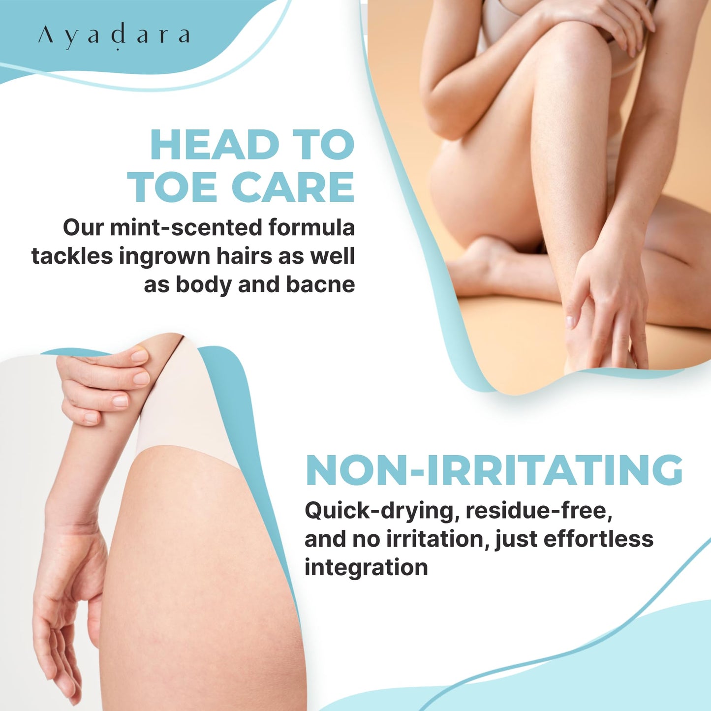 Ayadara Butt Acne Clearing Lotion, 8oz Butt Acne Cream with Salicylic Acid, Smoothing Butt Cream for Acne, Butt Acne Clearing Lotion for Women, Men, Teens, Chest and Back Acne Treatment, 90-Day Supply