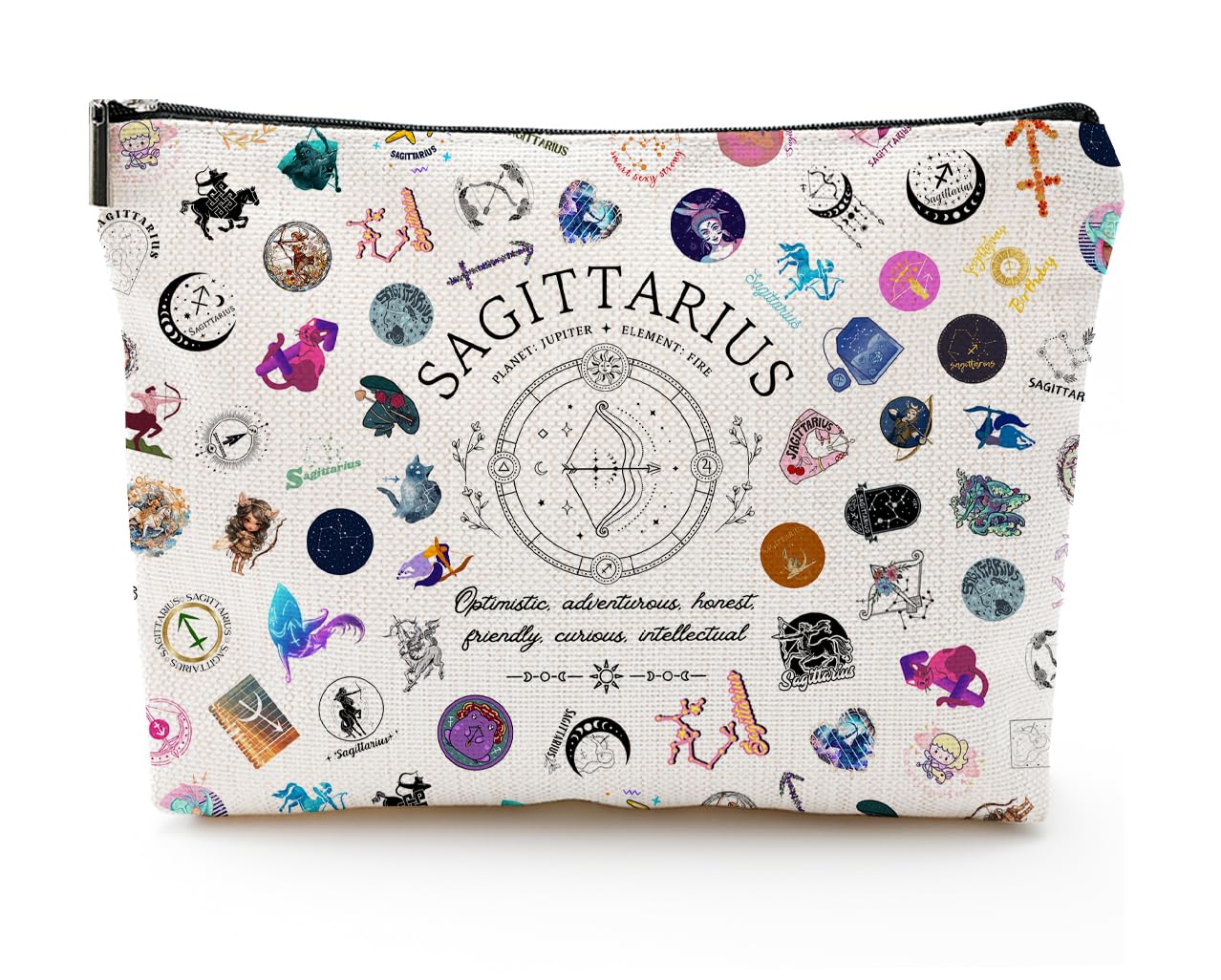 XYZONE Sagittarius Gifts for Women, Sagittarius Zodiac Cosmetics Bag, Travel Makeup Bags, Sagittarius Birthday Gifts for Women & Astrology Lovers