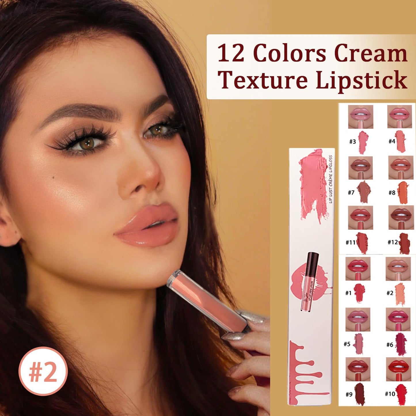 Lassi Lips Staining Lip Oil, Hailnrothwad 12 Colors Cream Texture Lipstick, Non-stick to Cup Non-fading Long Lasting Moisturizing (#5,#6,#7,#8)