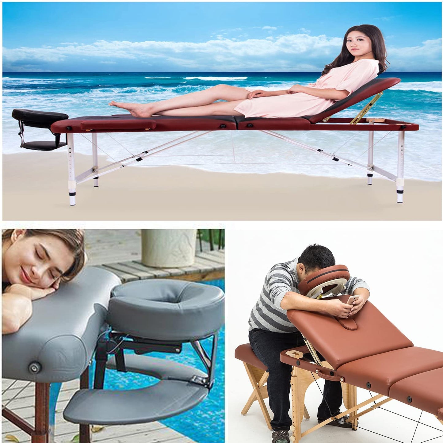 HOINCO Massage Face Cradle Cushion Universal Headrest Face Rest Neck Head Cushion for Massage Chairs Spa Bed (Black)